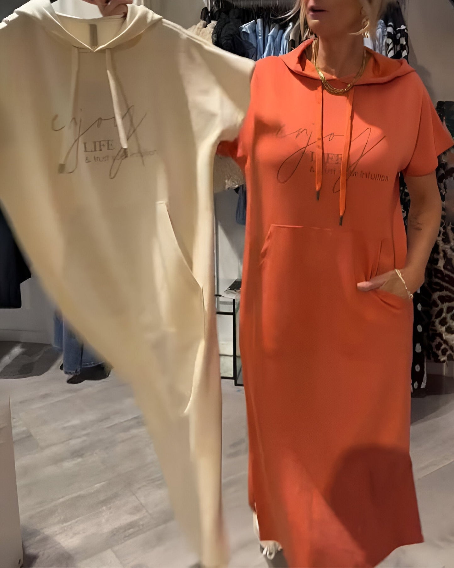 Manon - Robe Hoodie Décontractée